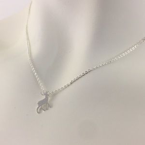 Tiny Reindeer Holiday Christmas Charm Necklace SS